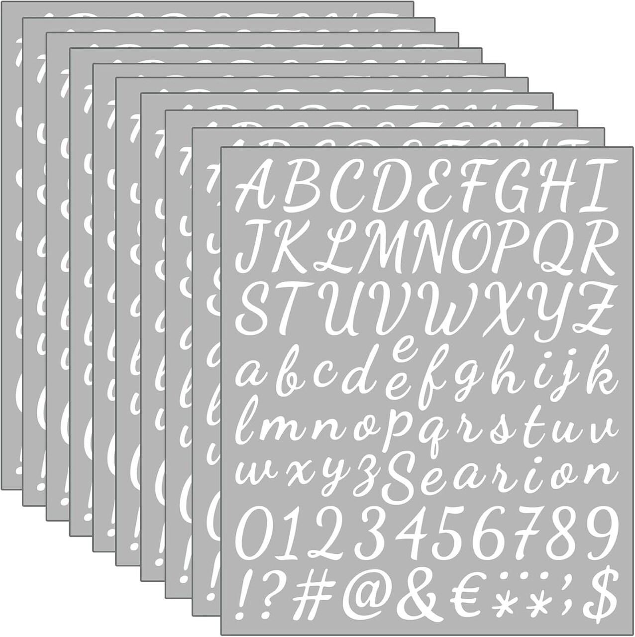 760 Pieces 10 Sheets White Letters Stickers,1 Inch Self Adhesive Alphabet Number Stickers,Vinyl Letter Stickers Decals for Scrapbooking,Mailbox,Notebook,Classroom Decor, Door, Business,Address (White)